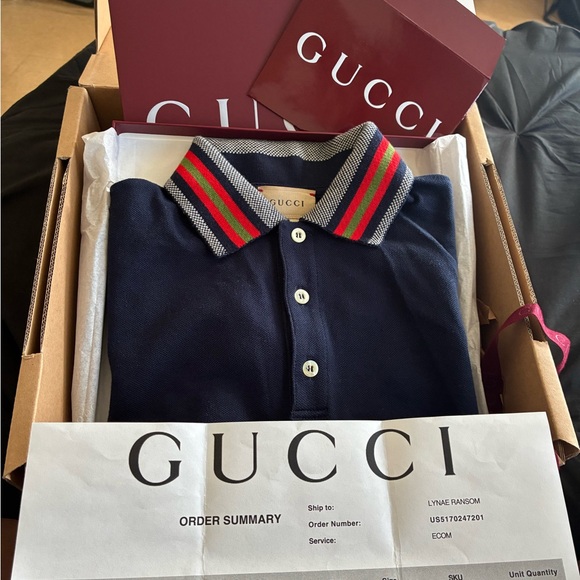 Gucci kids Polo with Red and Green Accents